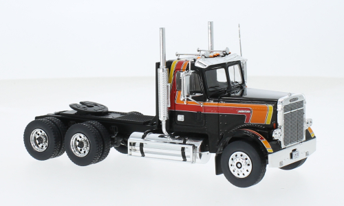 Freightliner FLC 120 64 T 1977 Zwart/Dekor - 1:43
